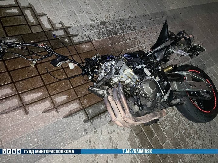 Появилось видео смертельного ДТП мотоциклиста в Минске