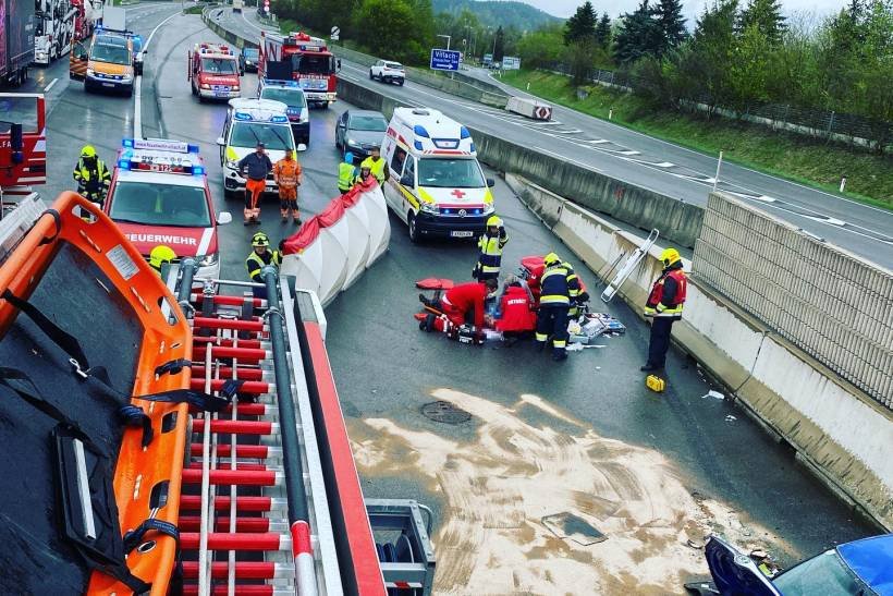 В Австрии белорус на фуре попал в ДТП с легковым автомобилем