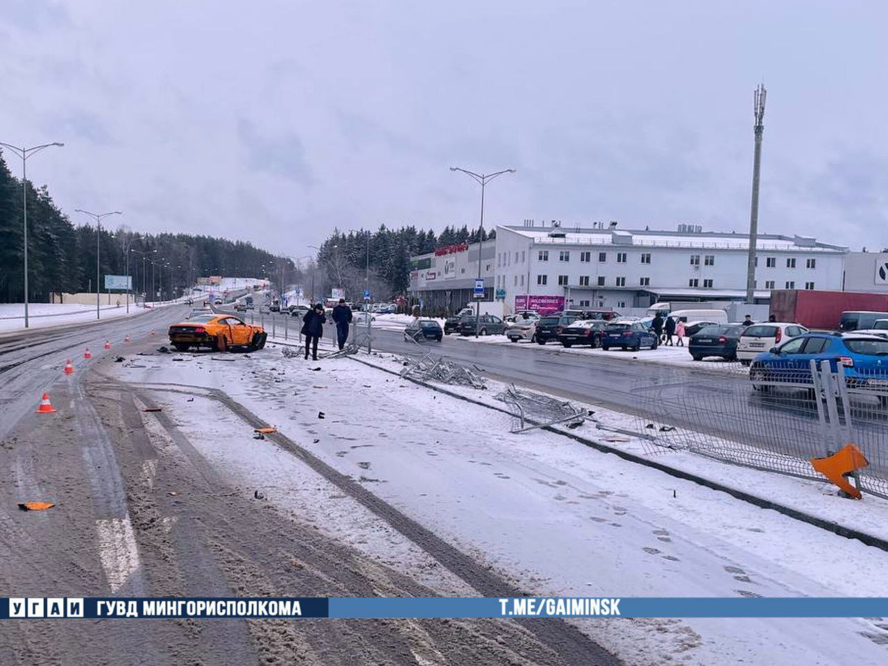 Каршеринговый Ford Mustang разбили в Минске