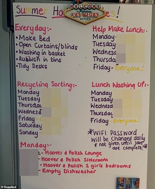 «Строгая» мама показала список дел для своих детей на каникулах. В сети спорят, не перегнула ли она