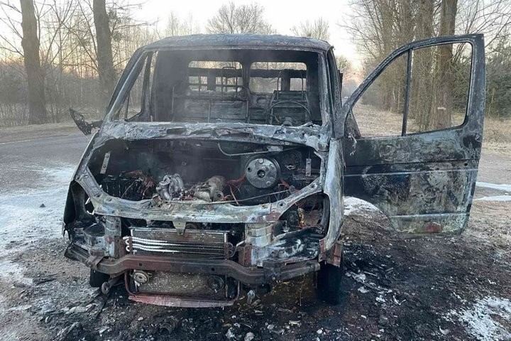 В Березовском районе сгорела «Газель»