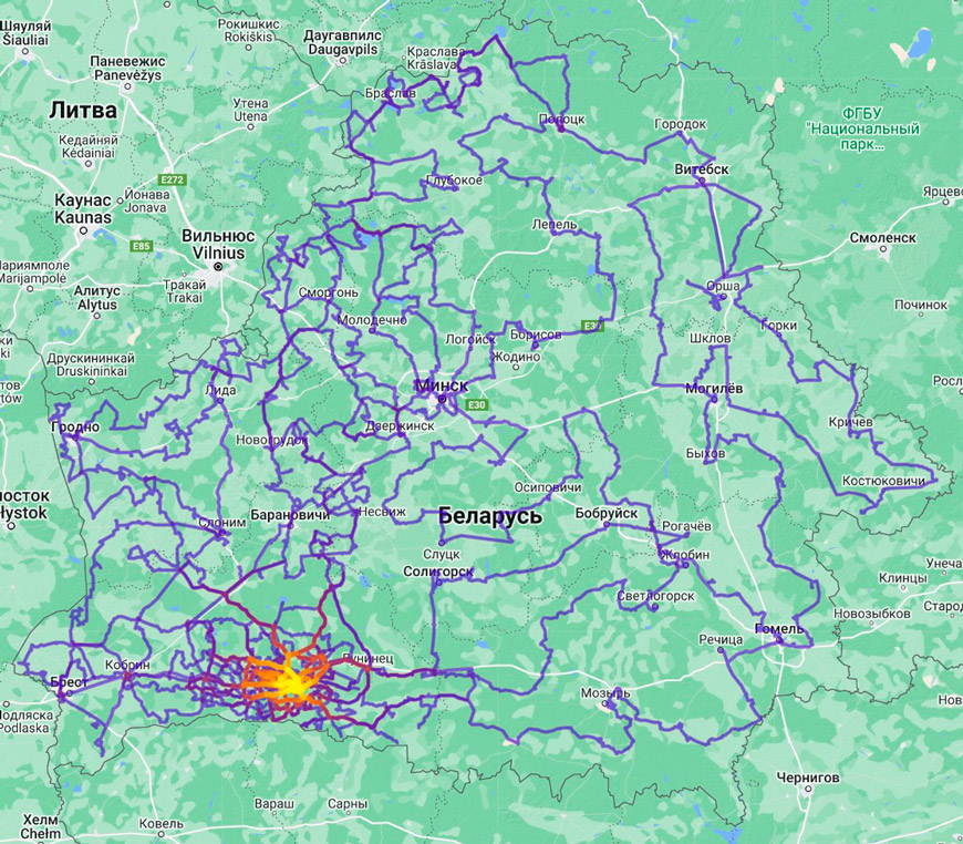 Житель Брестской области решил путешествовать по стране на велосипеде, и вот что из этого вышло