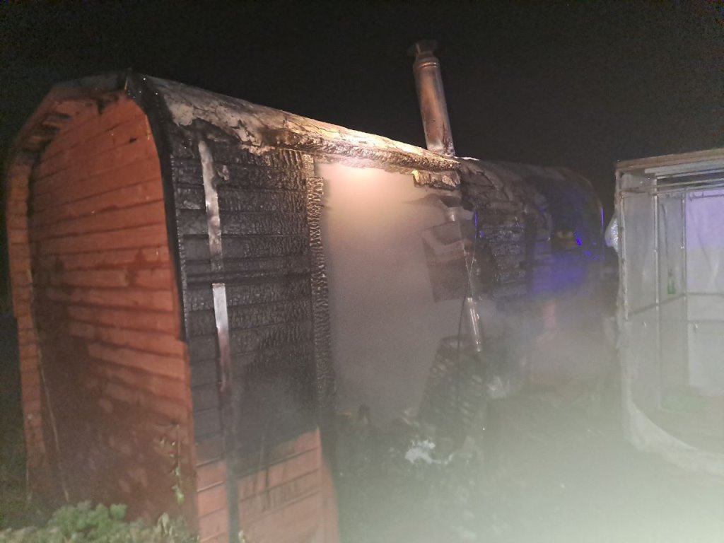 В Пинском районе горела баня