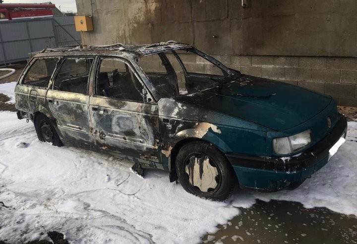 В Ивацевичах горел автомобиль