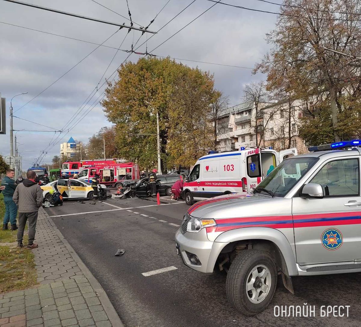 Стали известны подробности серьезного ДТП на Машерова в Бресте