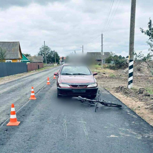 В Ганцевичском районе автомобиль сбил 11-летнего велосипедиста