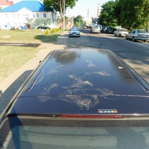 В Беларуси нетрезвый подросток решил станцевать на крыше авто. Его нашли по кедам