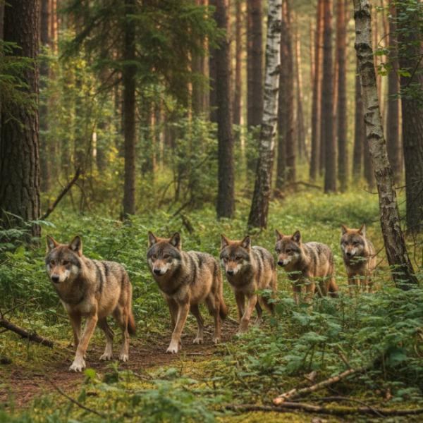 Видео с волчьей стаей из леса в Брестской области стало вирусным в TikTok