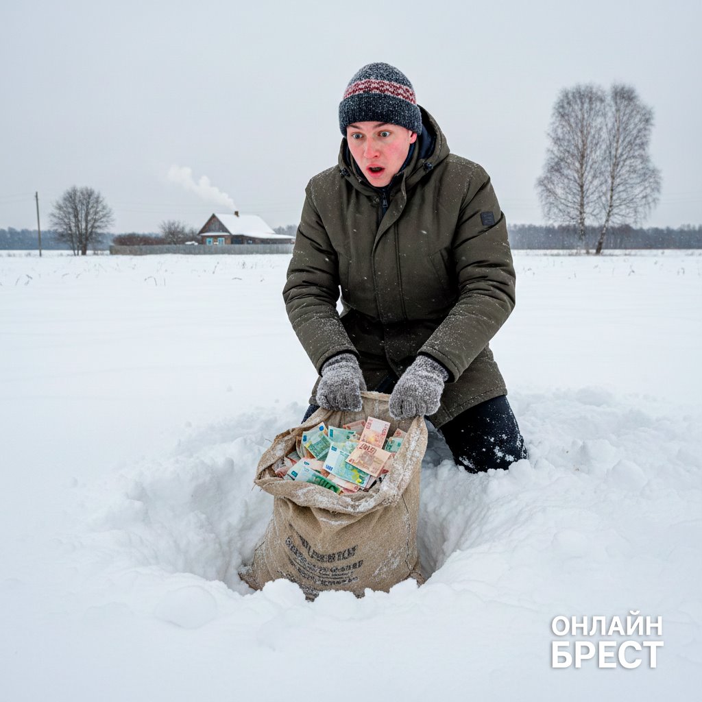 В Беларуси студент откопал в снегу 8 тысяч евро