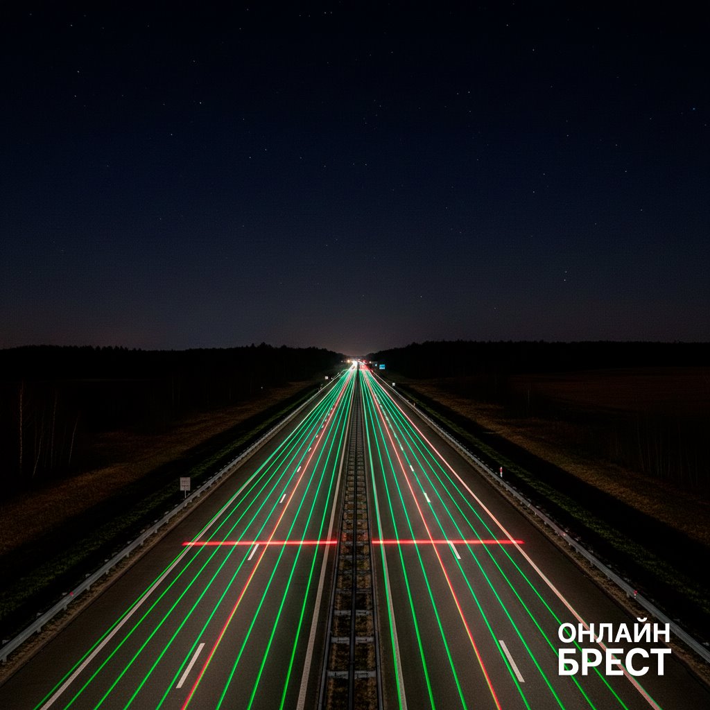 Лазеры на трассах в Беларуси: М1 и М4 оснастят зелено-красной системой оповещения в 2026 году