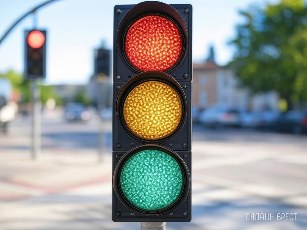 18 апреля в Бресте отключат светофор на ул. Янки Купалы у «Евроопта»
