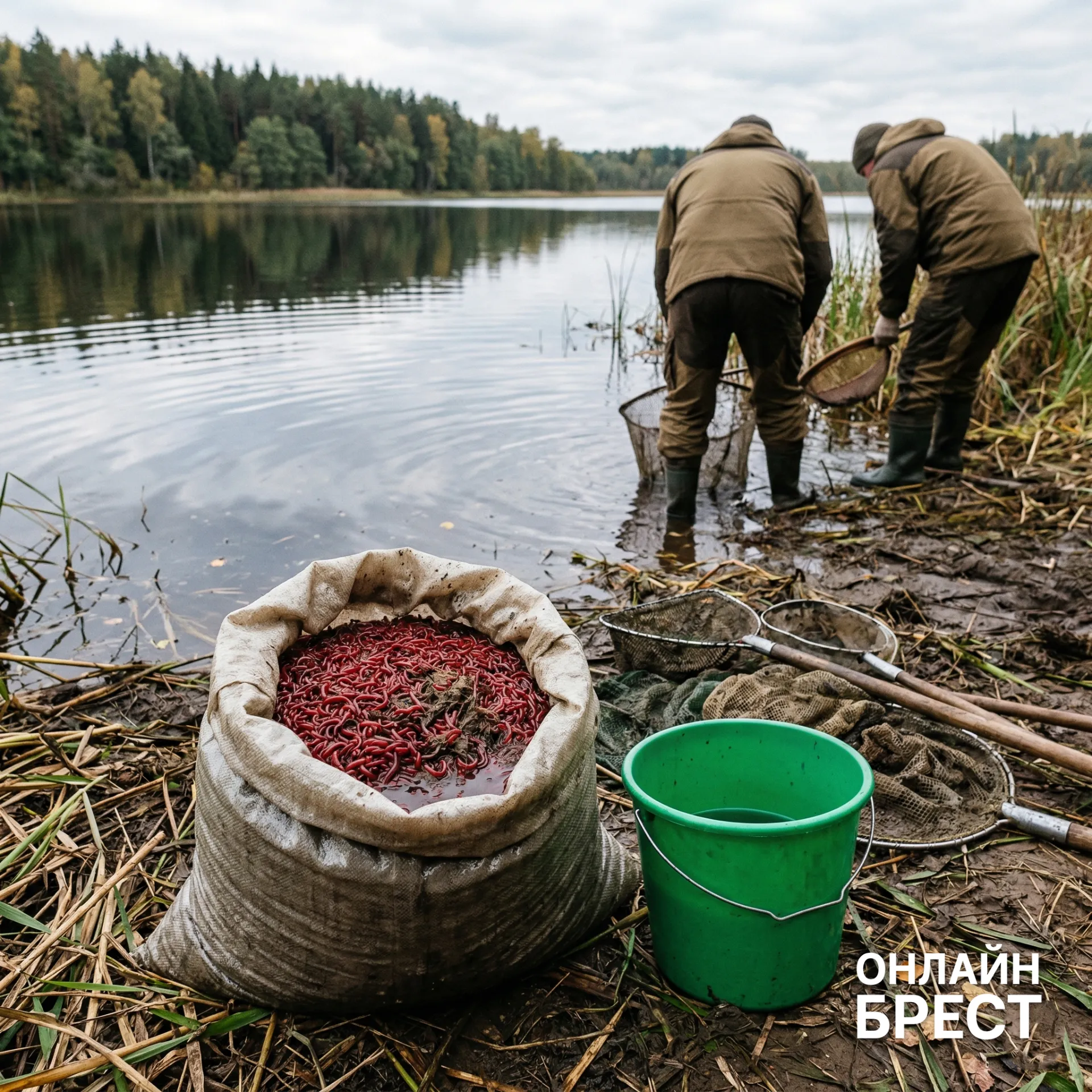 Два белоруса добыли десятки килограммов мотыля — и получили штрафы