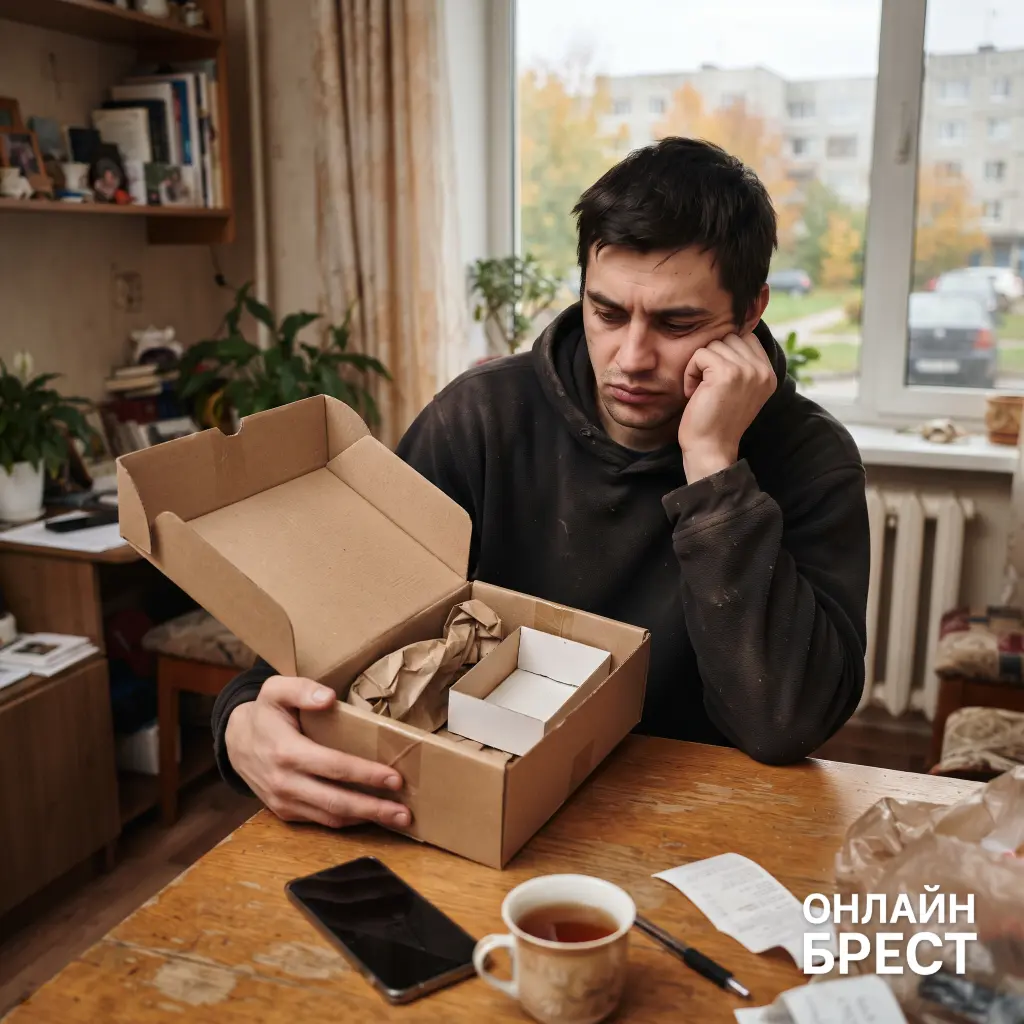 Житель Барановичей оплатил посылку — вместо телефона получил пустую коробку
