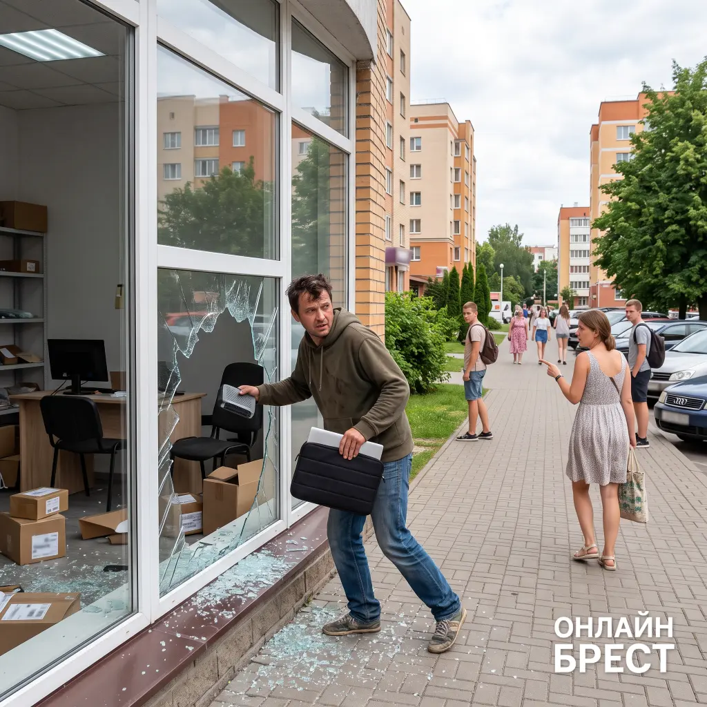 В Барановичах мужчина проник в пункт выдачи через окно — что произошло дальше
