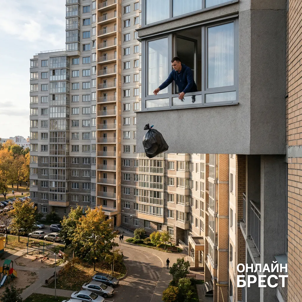 За выброс мусора из окна грозит штраф и даже уголовная ответственность