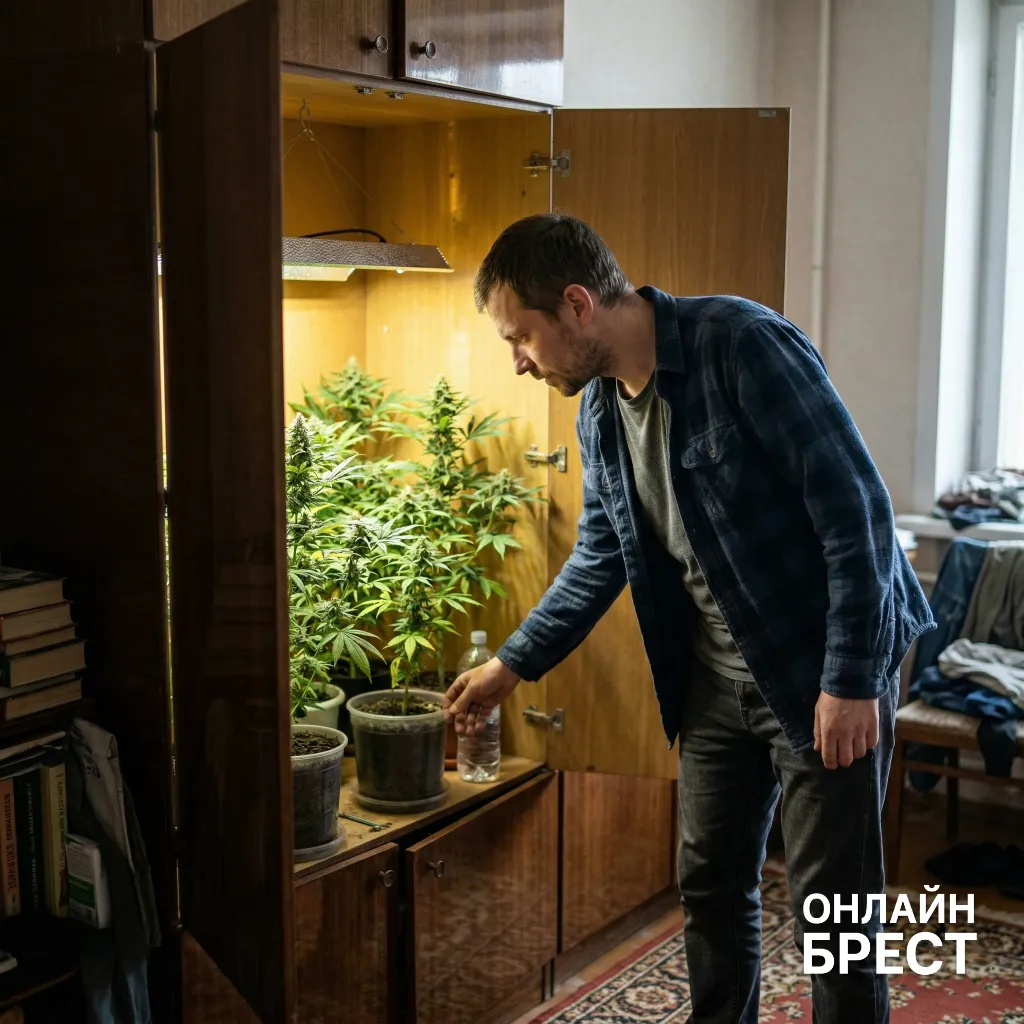 Белорус устроил «огород» в шкафу — это закончилось уголовным делом