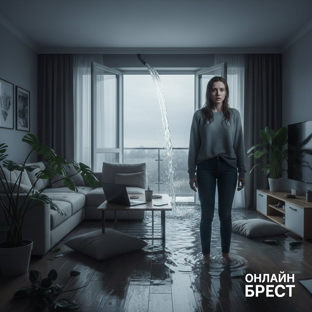 В Беларуси девушка затопила съемную квартиру по указанию мошенников