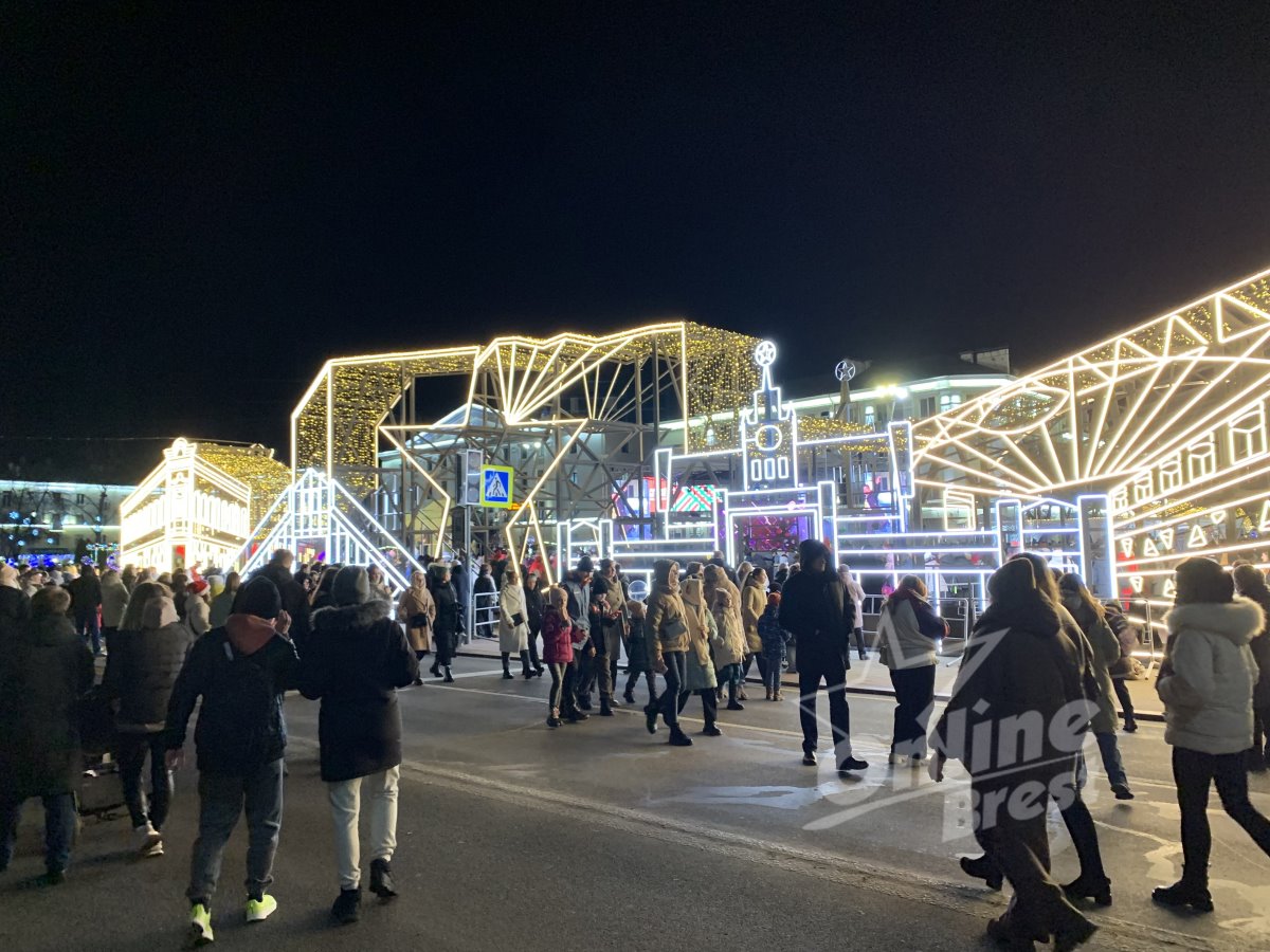 Главная новогодняя красавица Бреста зажглась — видео