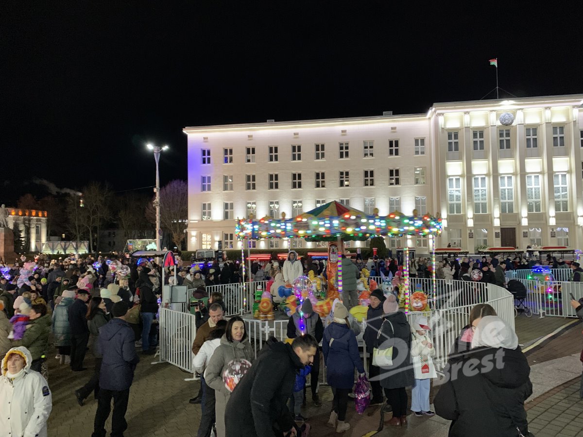 Главная новогодняя красавица Бреста зажглась — видео