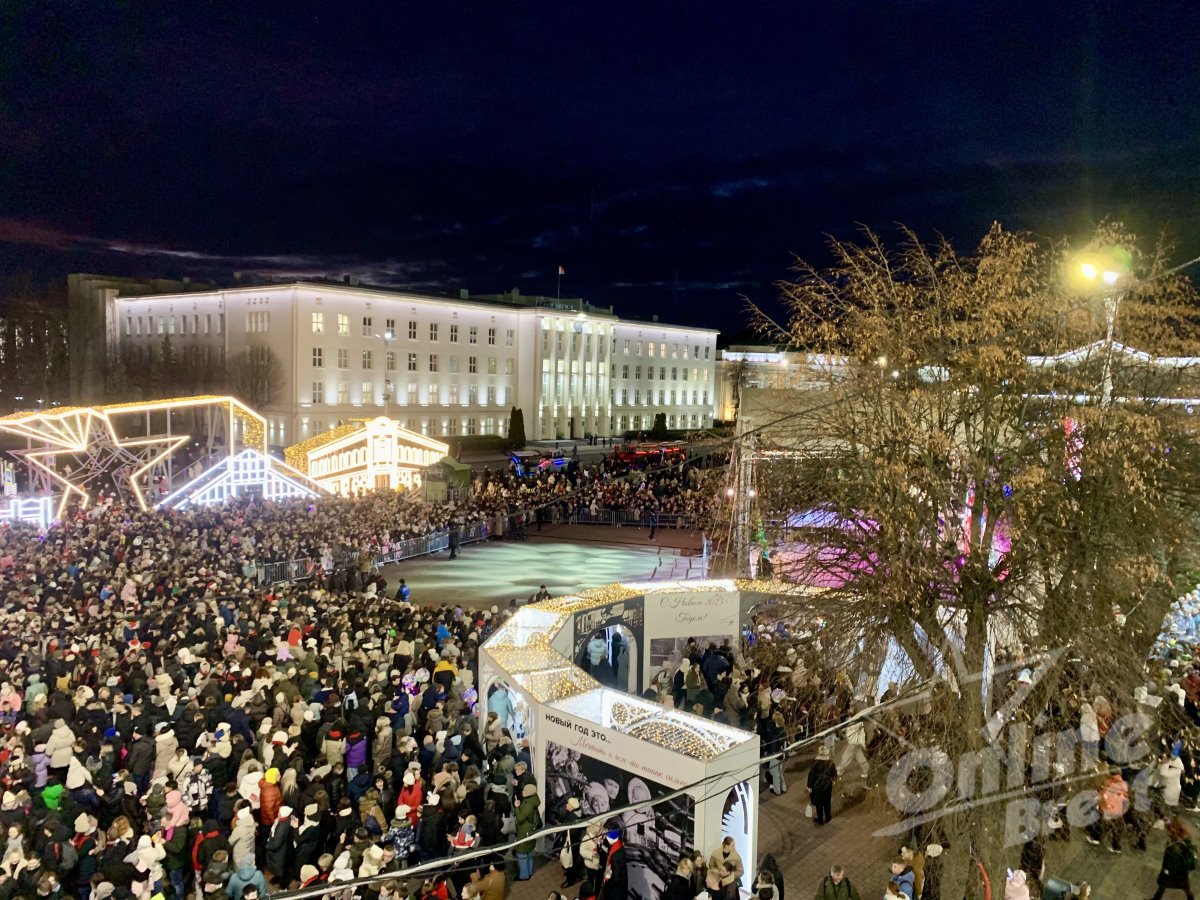 Главная новогодняя красавица Бреста зажглась — видео