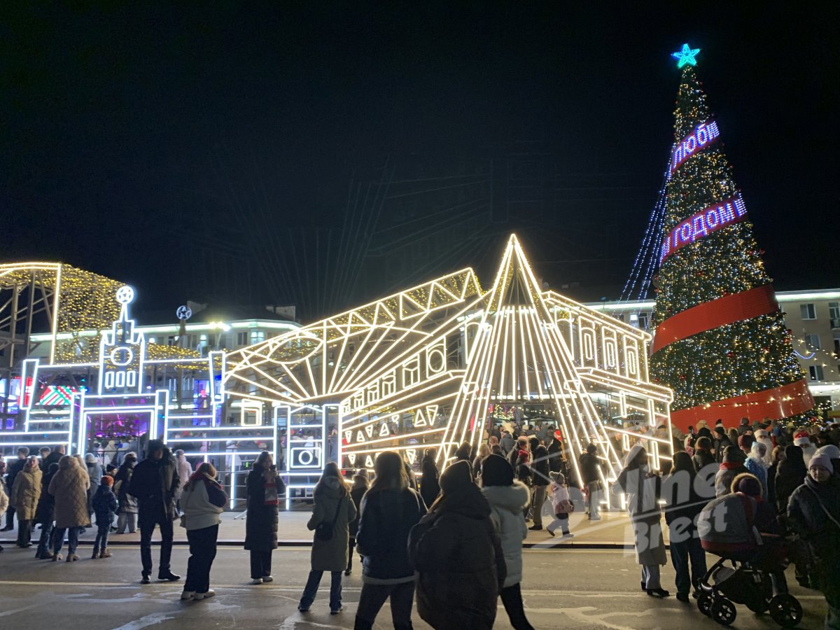 Главная новогодняя красавица Бреста зажглась — видео