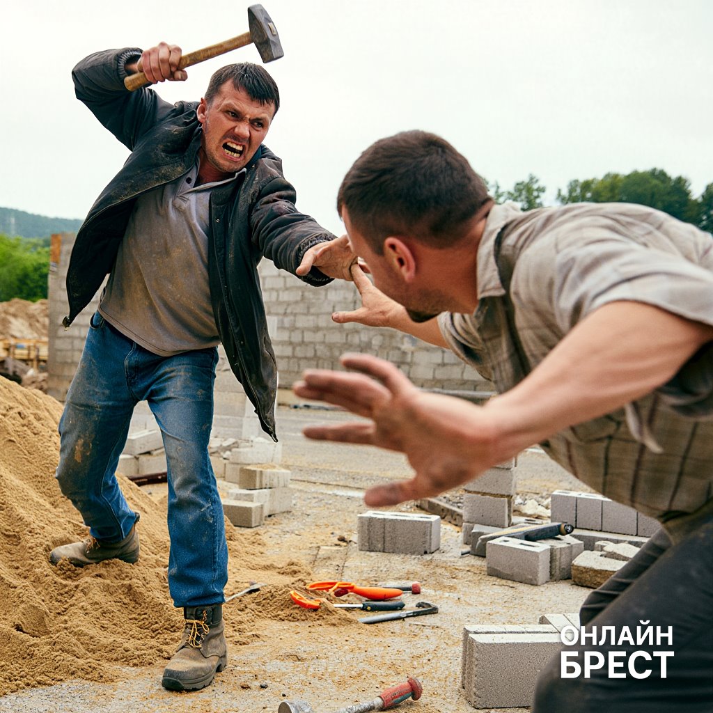 В Лунинецком районе пьяный мужчина напал на строителя. Подробности расследования