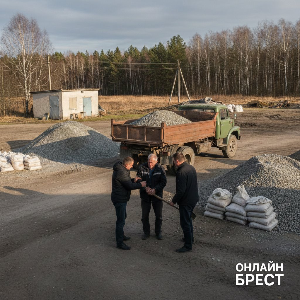 В Пинске двое водителей похитили щебень с госпредприятия и попали под уголовное дело
