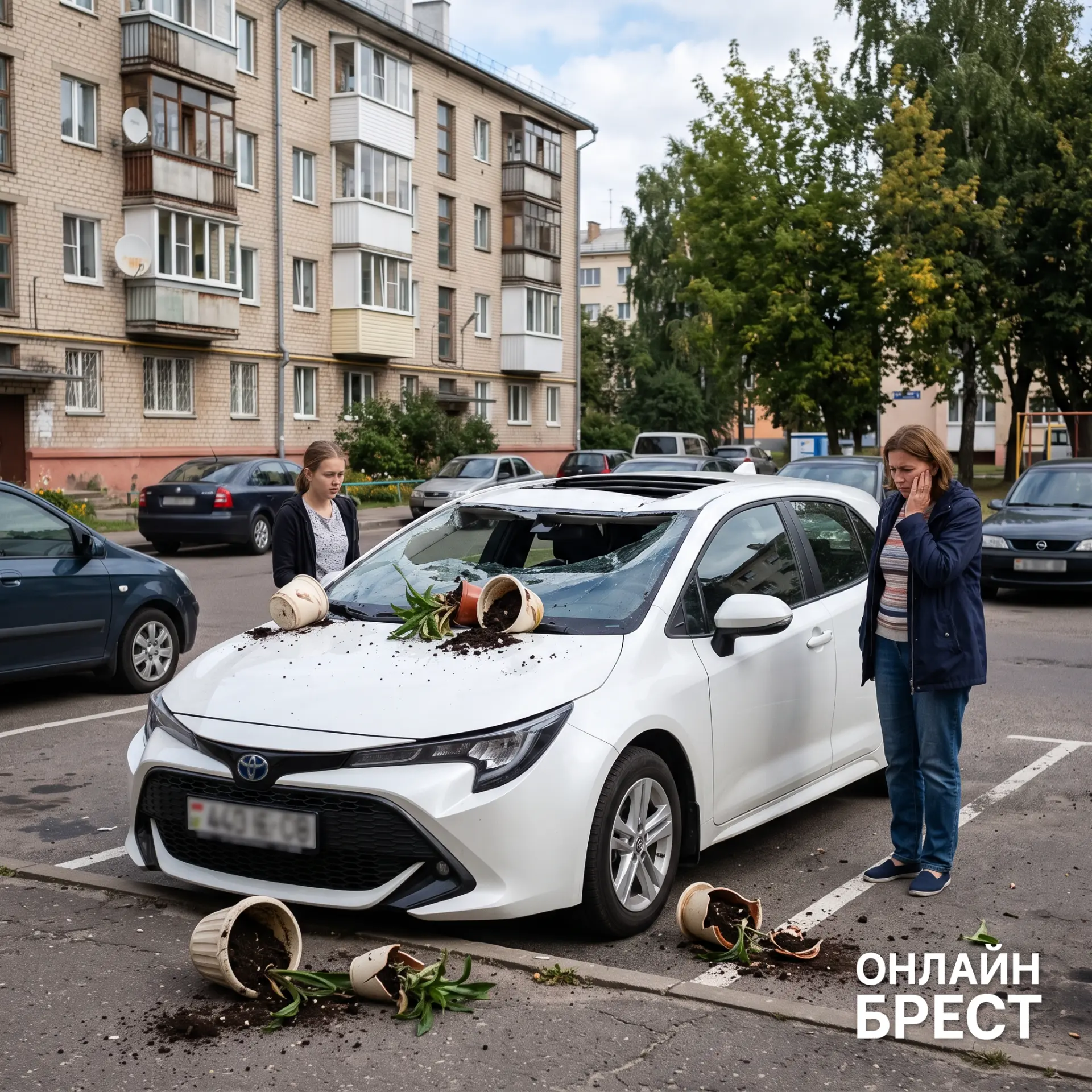 Что произошло с Toyota во дворе Бреста
