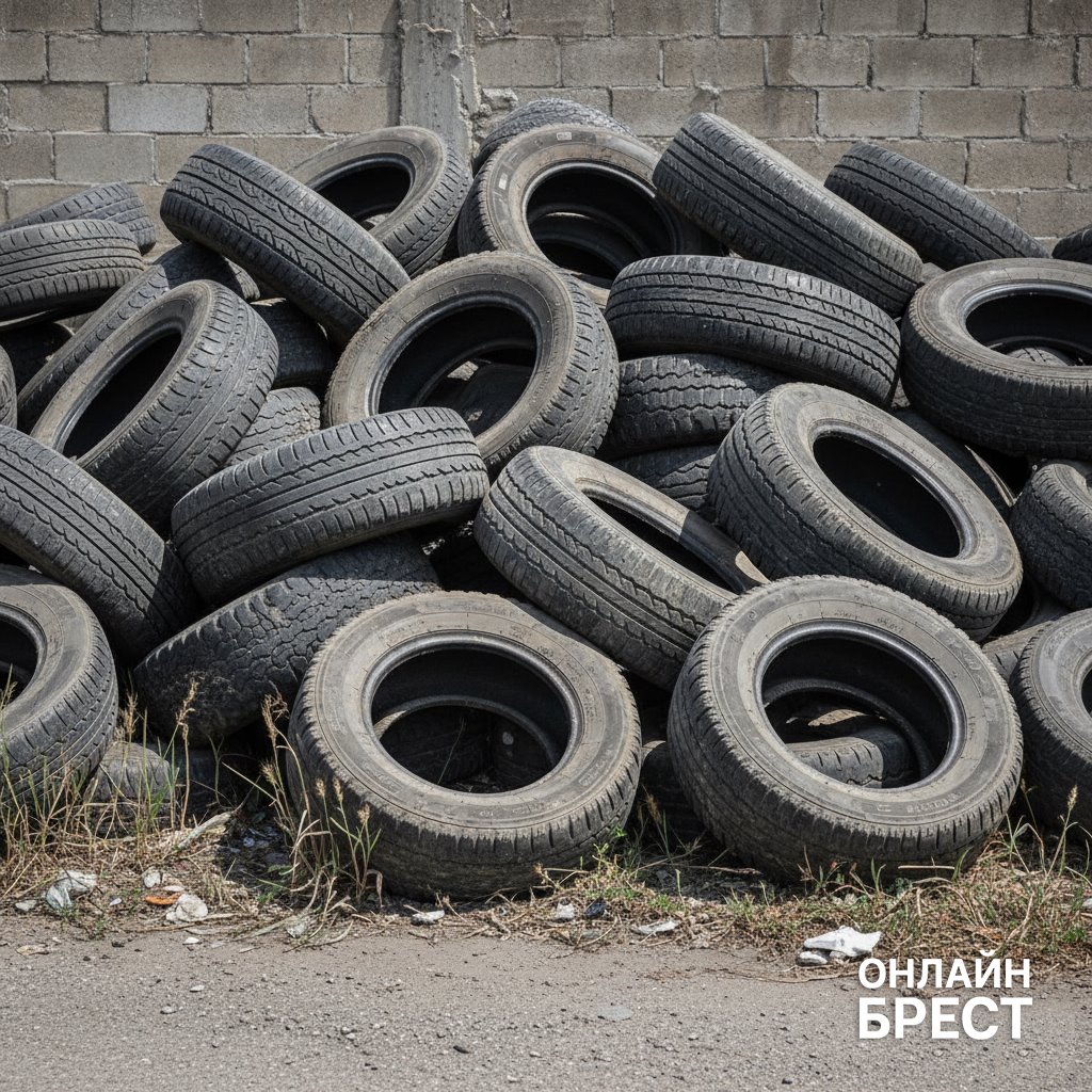 Белорус забирал с шиномонтажей старые покрышки и продавал их под видом новых