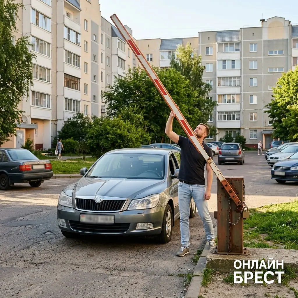 Поднятие шлагбаума рукой обошлось белорусу в немаленькую сумму