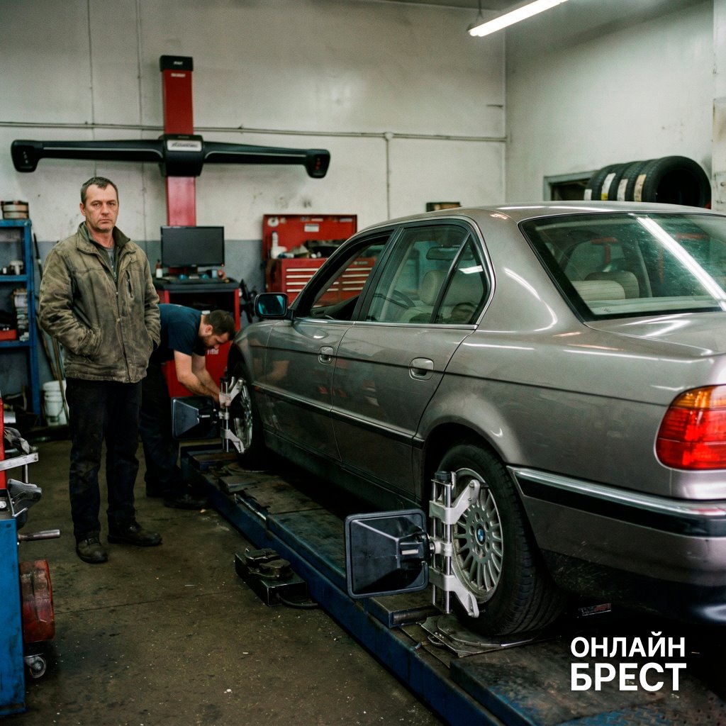 Владелец BMW отдал 85 BYN за развал-схождение. Мастер теперь должен намного больше