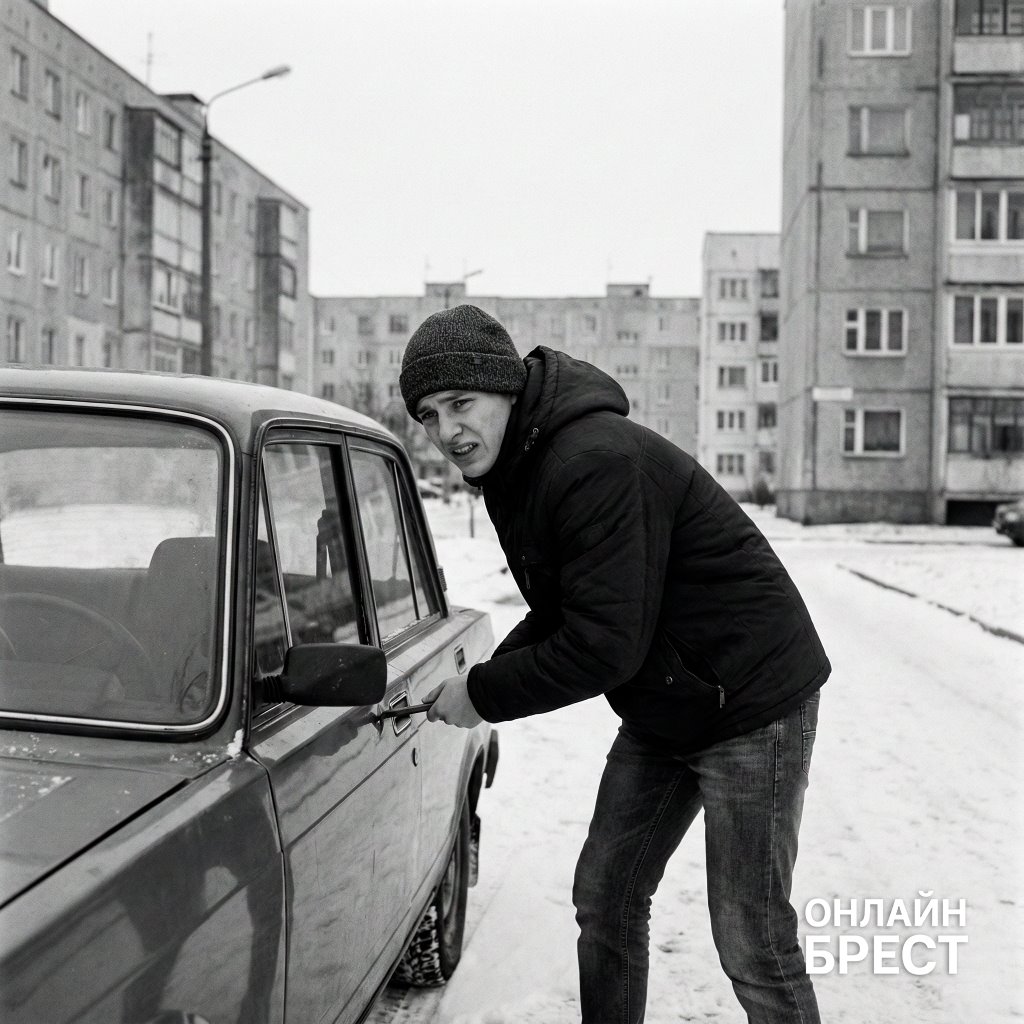 Попытка угона автомобиля в Кобрине провалилась — вот почему