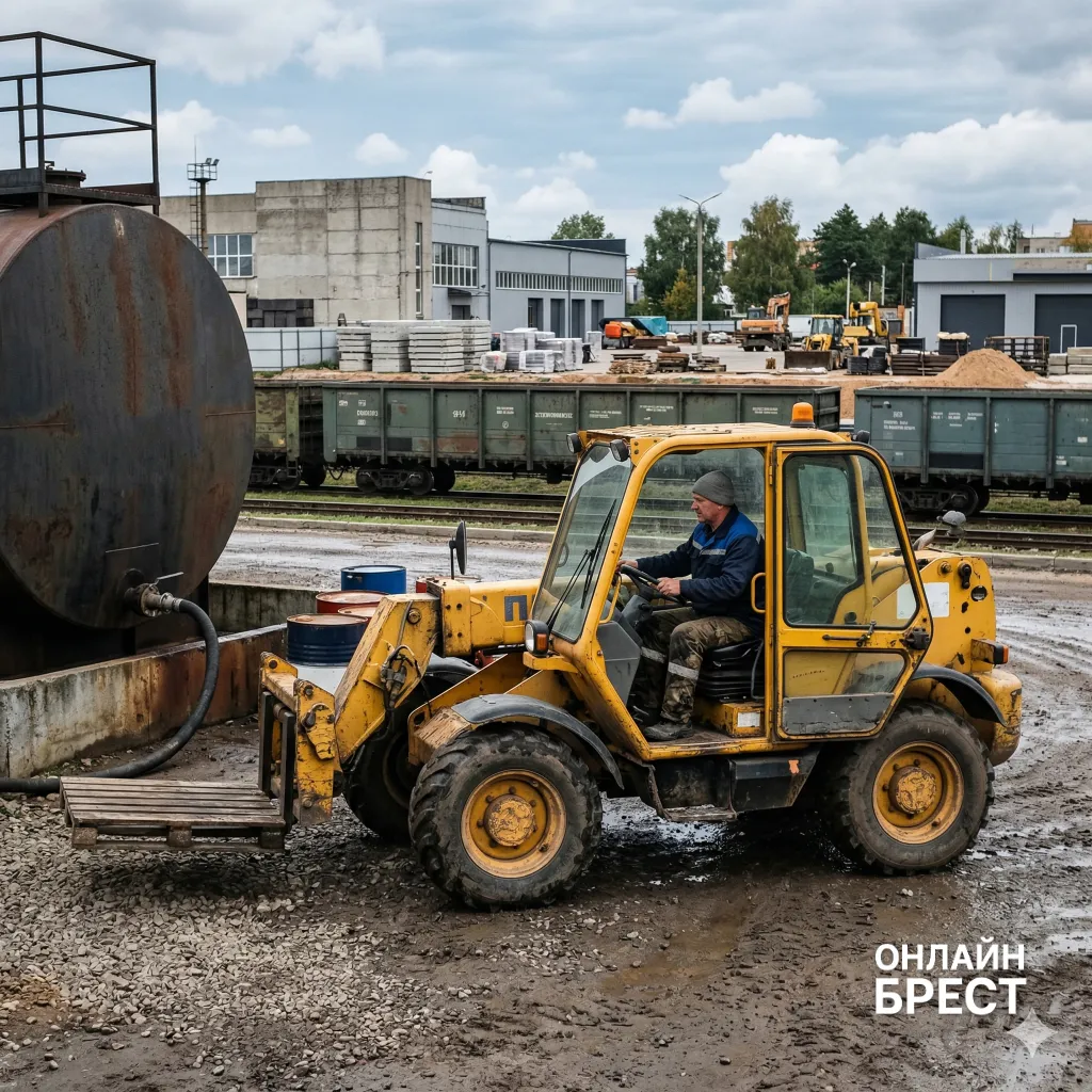 В Пинске водитель погрузчика украл 1500 литров дизтоплива