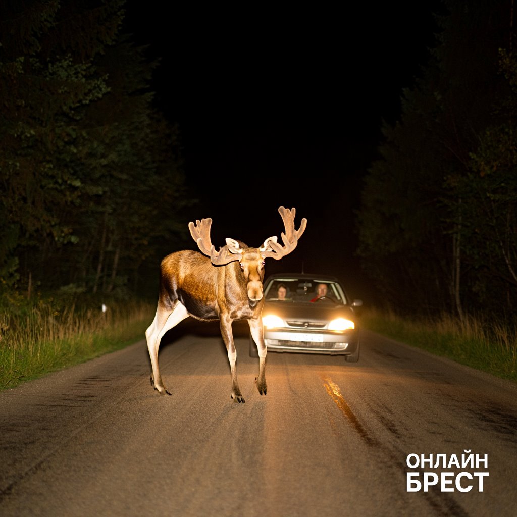 Гудеть и крутить руль нельзя: в ГАИ объяснили, как правильно тормозить перед животным