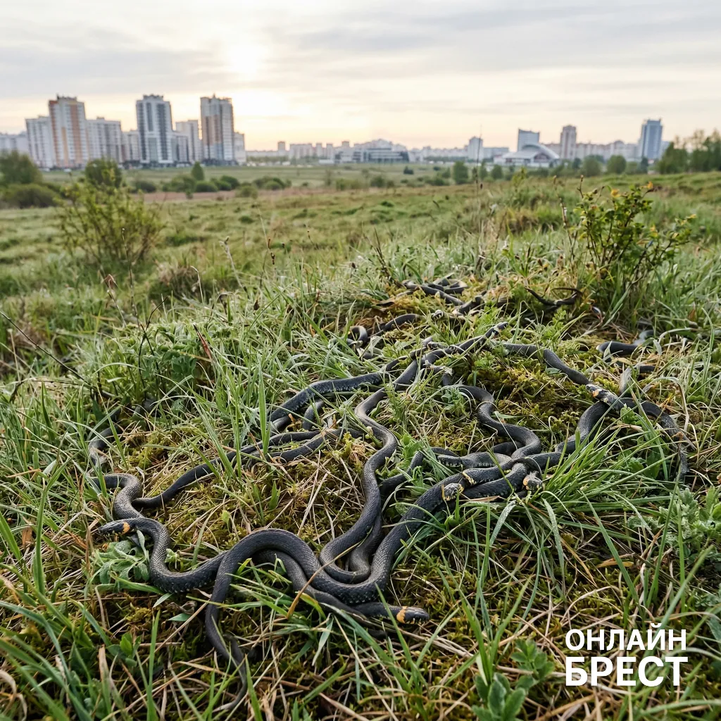 В Беларуси проснулись змеи — видео