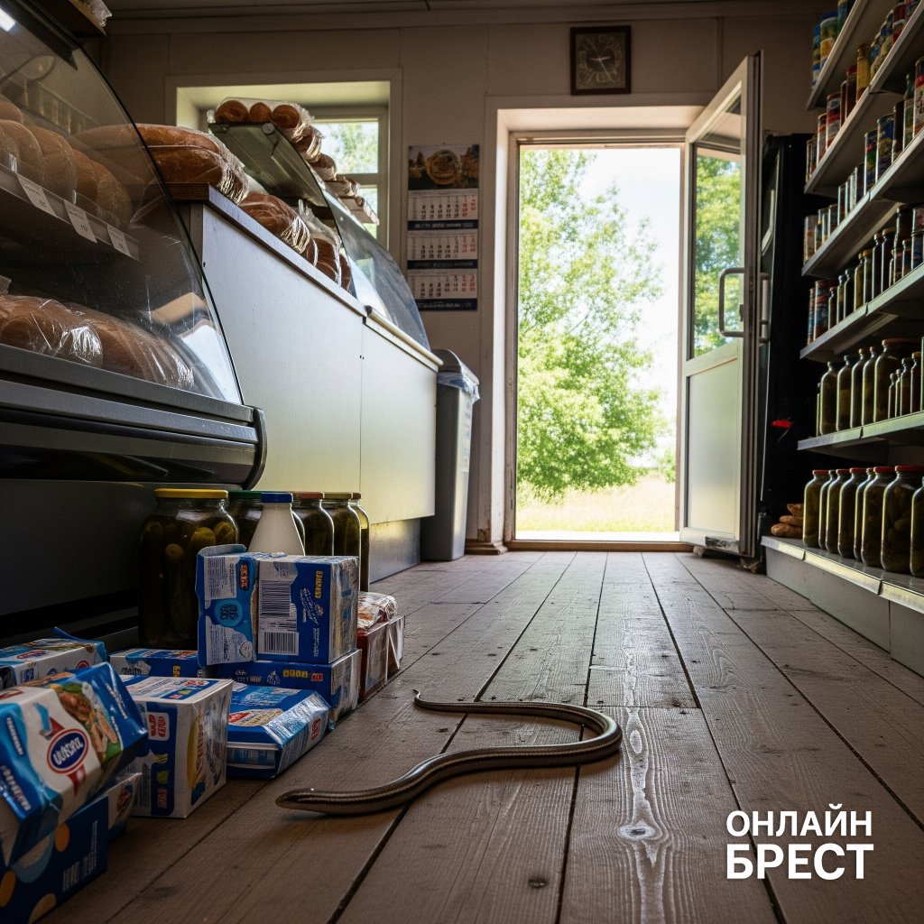 В магазин забралась змея — видео