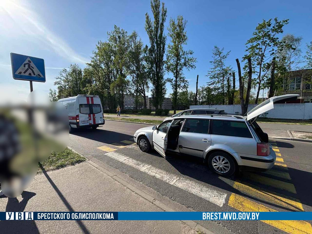 Водитель Volkswagen сбила пенсионерку на пешеходном переходе в Бресте