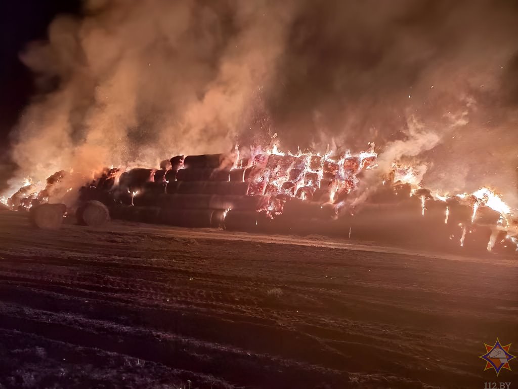 120 тонн соломы сгорело в Пружанском районе