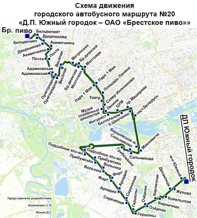 В Бресте меняется схема движения автобуса №20