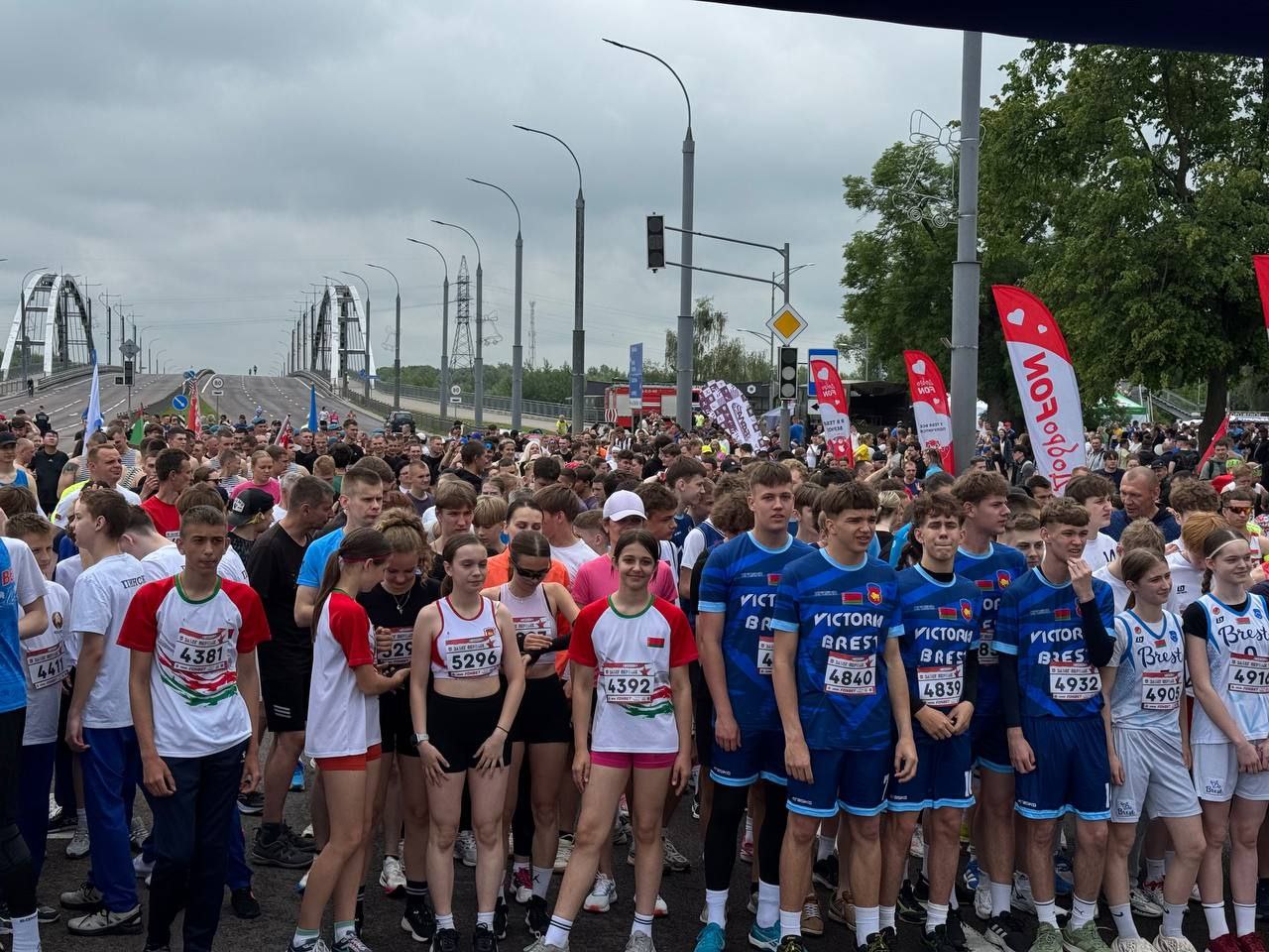 Легкоатлетический забег «Первых» состоялся в Бресте — фоторепортаж