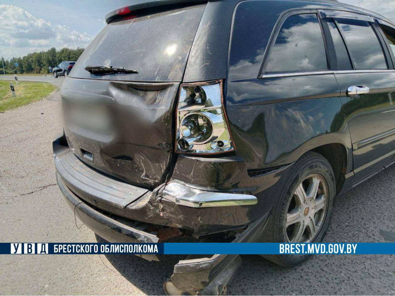 Мотоциклист госпитализирован после столкновения с нетрезвым водителем в Брестском районе