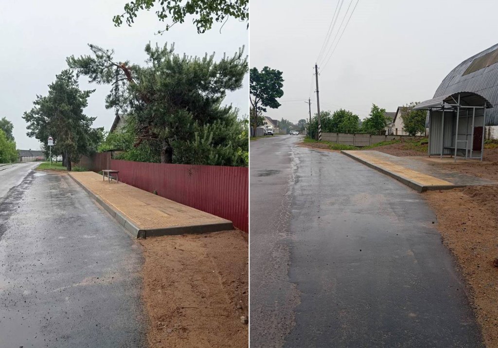 Брестский район: по просьбе жителей деревни Ковердяки обустроен остановочный пункт