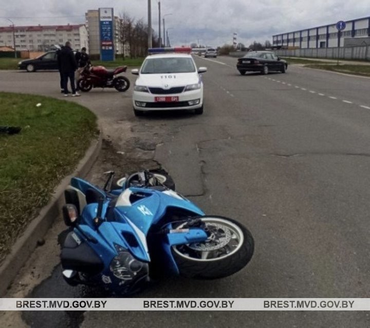ДТП с участием двух мотоциклистов произошло на Брестчине