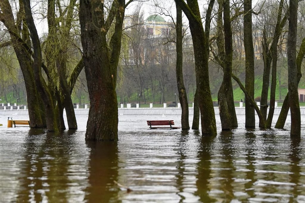 В Гомеле затопило главный городской пляж
