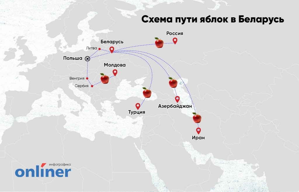 Не понимаете, почему фрукты стали такими дорогими? Взгляните на их путь в Беларусь
