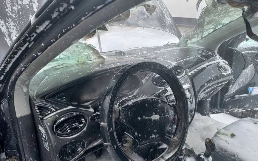 Автомобиль загорелся в Барановичах