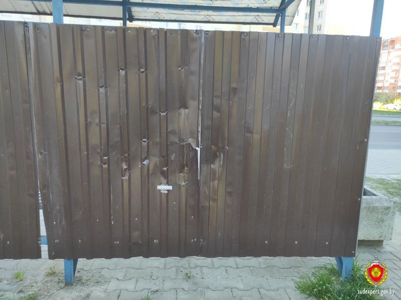 Выпивший мужчина повредил остановку в Бресте