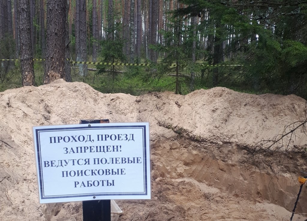 У деревни Тартаки Барановичского района ведутся поисковые работы на месте массового захоронения жертв фашизма