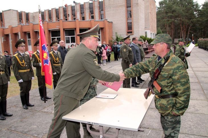 Присяга территориальных войск Кобринского района в лагере «Волна»