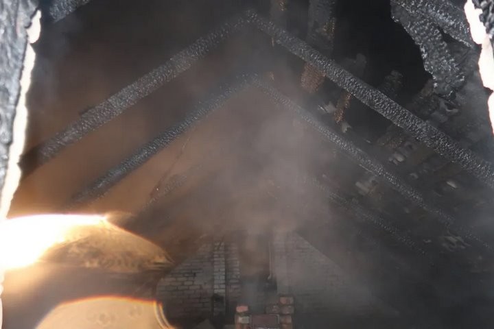 В Брестской области в Спорово горел дом